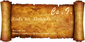 Csábi Ildikó névjegykártya